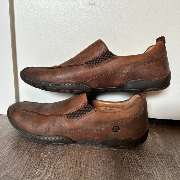 Born Men's Rustic Brown Leather Loafers - Picture 5 of 7